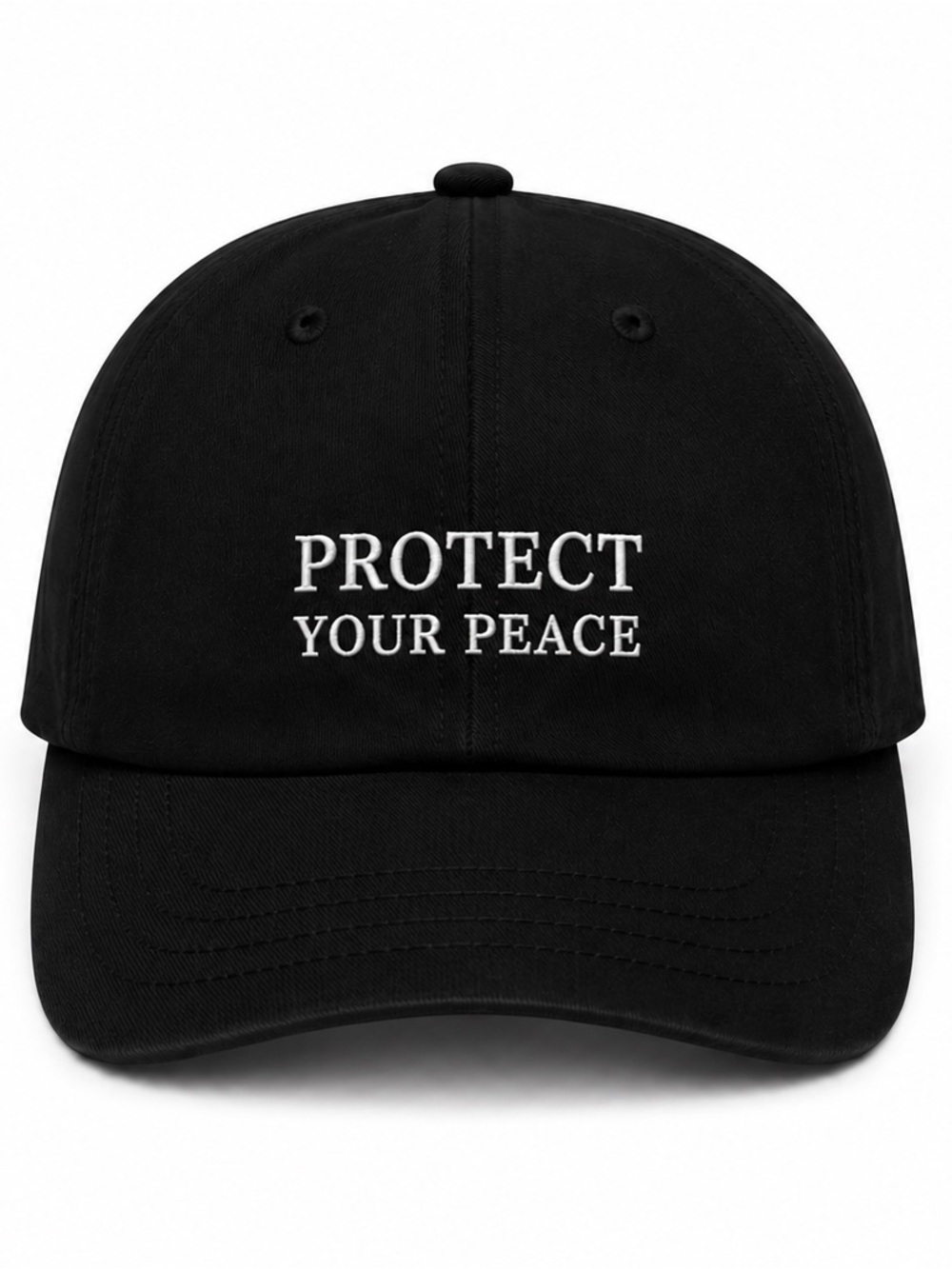 🧘🏼Protect Your Peace Embroidered Black Baseball Cap Adjustable Unisex Mindset